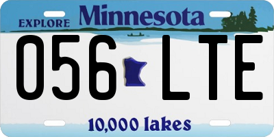 MN license plate 056LTE