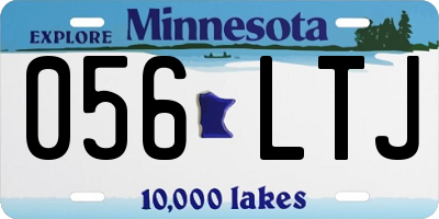 MN license plate 056LTJ