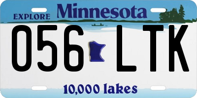 MN license plate 056LTK
