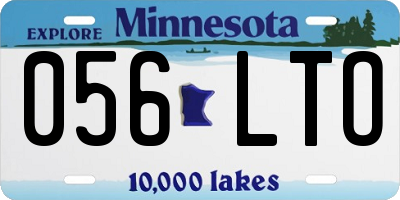 MN license plate 056LTO