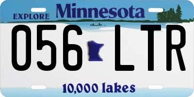 MN license plate 056LTR