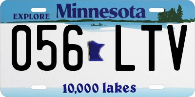 MN license plate 056LTV