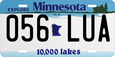 MN license plate 056LUA