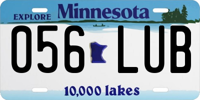 MN license plate 056LUB