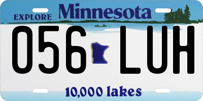 MN license plate 056LUH