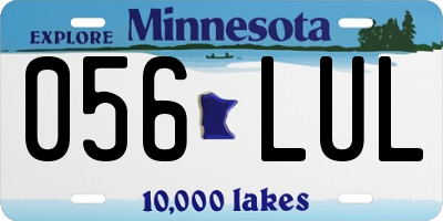 MN license plate 056LUL