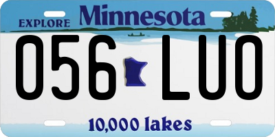 MN license plate 056LUO