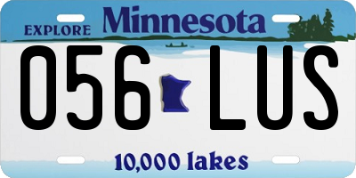 MN license plate 056LUS