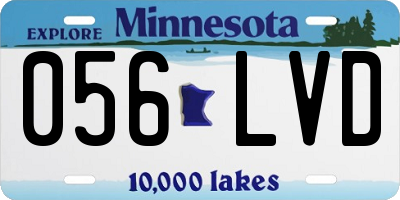 MN license plate 056LVD