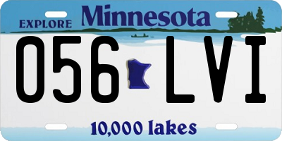 MN license plate 056LVI