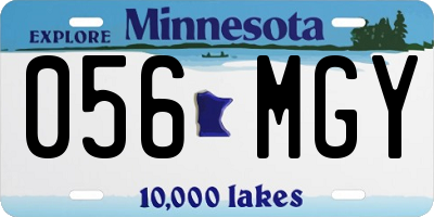 MN license plate 056MGY