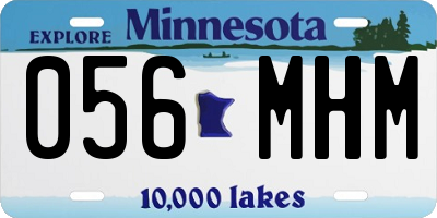 MN license plate 056MHM