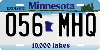 MN license plate 056MHQ