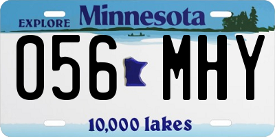 MN license plate 056MHY
