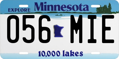 MN license plate 056MIE