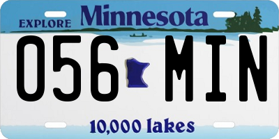 MN license plate 056MIN