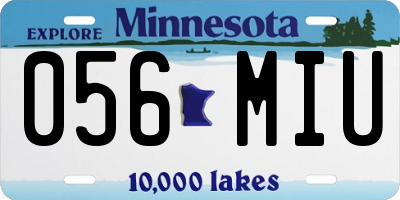 MN license plate 056MIU