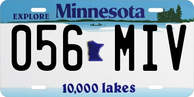 MN license plate 056MIV