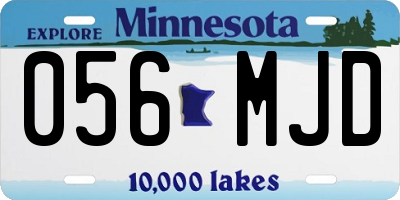 MN license plate 056MJD