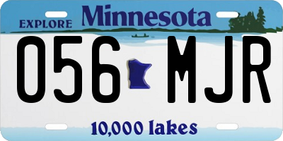 MN license plate 056MJR