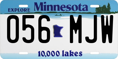 MN license plate 056MJW