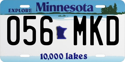 MN license plate 056MKD
