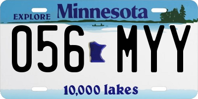 MN license plate 056MYY