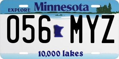 MN license plate 056MYZ
