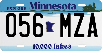 MN license plate 056MZA