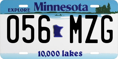 MN license plate 056MZG