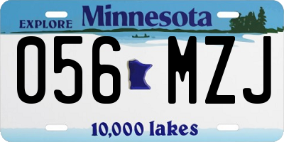 MN license plate 056MZJ