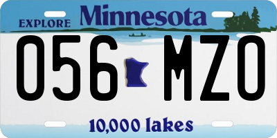MN license plate 056MZO