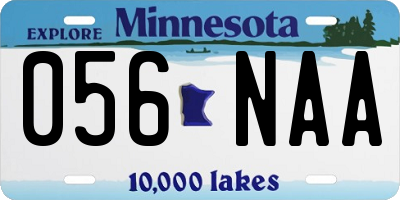 MN license plate 056NAA
