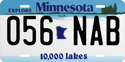 MN license plate 056NAB