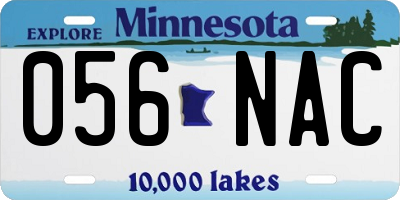MN license plate 056NAC