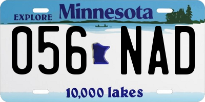 MN license plate 056NAD
