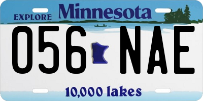 MN license plate 056NAE