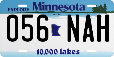 MN license plate 056NAH
