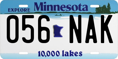 MN license plate 056NAK