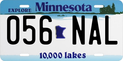 MN license plate 056NAL