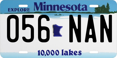 MN license plate 056NAN