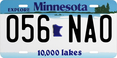 MN license plate 056NAO