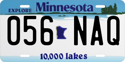 MN license plate 056NAQ