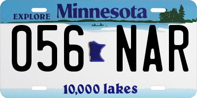 MN license plate 056NAR