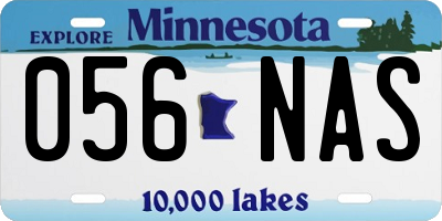MN license plate 056NAS
