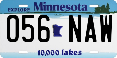 MN license plate 056NAW