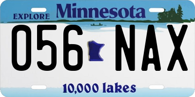 MN license plate 056NAX