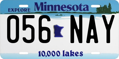 MN license plate 056NAY