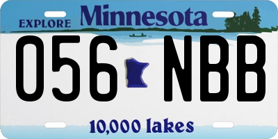 MN license plate 056NBB