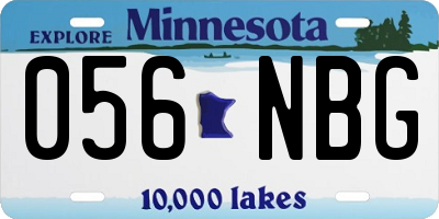 MN license plate 056NBG